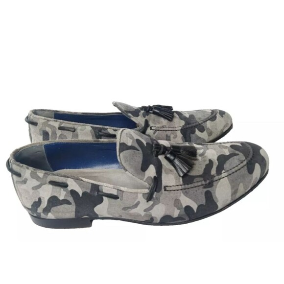 DI MELLA NAPOLI Suede Loafers Men\'s Shoes Size 7.5 Camouflage main image 4